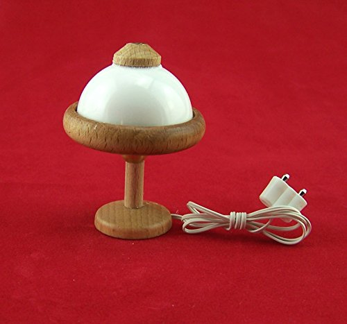Kahlert Licht 10447 - Minipuppenzubehör - Tischlampe Holz, weiß