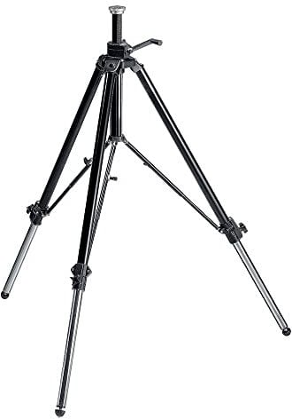 Manfrotto 117B Geared Video Tripod with Rubber Feet and Retractable Metal Spikes (Black)