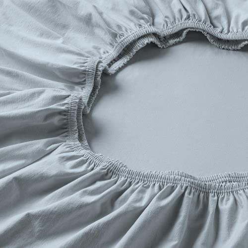 ESTELLA Spannbetttuch Zwirnjersey | Wolke | 150x200 cm | bügelfreie & trocknerfeste Qualität | Rundumgummi | 97% Baumwolle