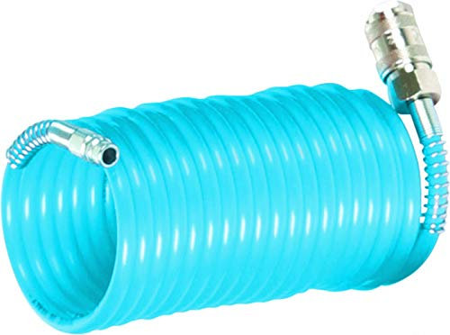 Aircraft Spiralschlauch (Länge 7,5 m, Druck 8 bar, Innendurchmesser 6 mm, Schnellkupplung + Stecknippel), 2115608