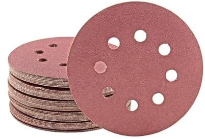 MioTools Fox Schleifscheiben 125 mm, 8-Loch (25 Stk.) K36 | f. Exzenterschleifer, Normalkorund, Klettbefestigung