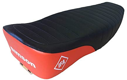 Sitzbank,SIMSON kpl. (strukturiert) schwarz/rot S51E, S70E Enduro