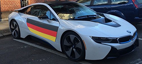 Auto-Magnetschilder Magnet Deutschlandflagge matt 20x30cm - 0,8mm - für Geschwindigkeiten bis zu 200 km/h - Magnet-Flagge DEUTSCHLAND für Auto LKW Anhänger - Haftet auf allen eisenhaltigen Oberflächen