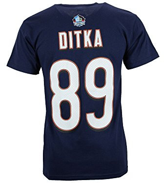 Majestic Athletic NFL Football T-Shirt Chicago Bears Mike Ditka Hof Trikot Jersey Receiver II Hall of Fame (L)