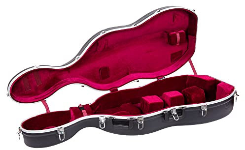 Custodia per violoncello in ABS con ruote, colore nero, per 4/4 e 3/4