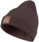 Warme Damen Beanie Mütze | Herren Mütze mit Leatherpatch | Strickmütze Wintermütze | für Frauen Männer Unisex | Cuffed Hats Weich & Warm Brown