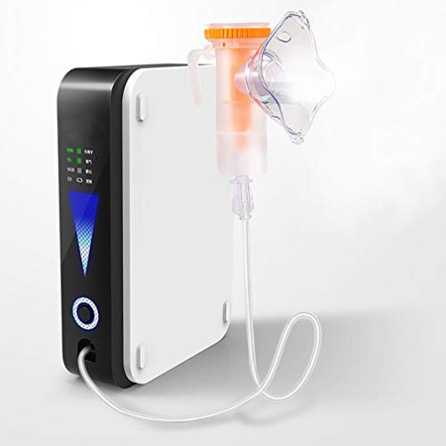DQDL Concentrador De Oxígeno, 1-1L / Min 55% ± 3 (1L) Flujo De Oxígeno Puro con Máquina De Oxígeno Portátil Ajustable para Uso Doméstico Y De Viaje