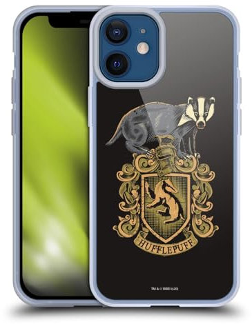 Head Case Designs Offiziell Offizielle Harry Potter Hufflepuff Deathly Hallows XIV Soft Gel Handyhülle Hülle kompatibel mit Apple iPhone 12 Mini