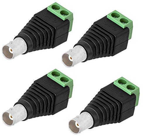 4x BNC Buchse Terminalblock 2-Pin Schraubklemmen Adapter Kabel Verbinder Universal