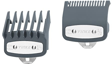 Yinke Trimmer Aufsätze für Wahl Haarschneidemaschine Magic Clip Trimmer Rasierer, 2 Schnittlängen sind 1,5 mm und 4,5 mm Bartschneider Aufsteckkamm-Set Kit (2PCS, Gray)