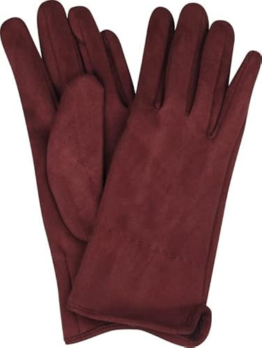 Capelli New York Wildlederoptik Handschuhe Farbe Wine Wildlederlook