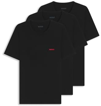 HUGO Mens T-Shirt RN Triplet P Three-Pack of Cotton Underwear T-Shirts