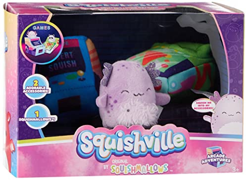 Squishville SQM0322 Arcade-Abenteuer-Set, 5,1 cm, Plüsch und Zubehör, Spielzeug für Kinder, Mehrfarbig