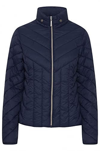 fransa FRPADMA Damen Steppjacke Übergangsjacke Jacke mit Stehkragen tailliert geschnitten mit Reißverschluss, Größe:S, Farbe:Navy Blazer (193923)