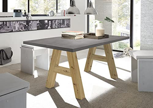 58 aufm Kessel Esszimmertisch Elia 2 160 x 90 x 75 Esstisch Asteiche/Graphit 13263-160