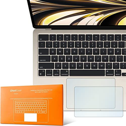 UPPERCASE GhostCover Touch Premium Trackpad-Protektoren mit matter Oberfläche, kompatibel mit 2025, 2024, 2022 M4/M3/M2 MacBook Air 13 Zoll, A3240, A3113, A2681, 2 Stück, matt transparent