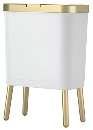F Fityle Cuisine Poubelle Poubelle Poubelle Poubelle Seau de Stockage de Grande Capacité, Blanche