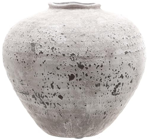 Hill Interiors Regola Stone Effect Vase (26cm x 28cm x 28cm) (Stone)
