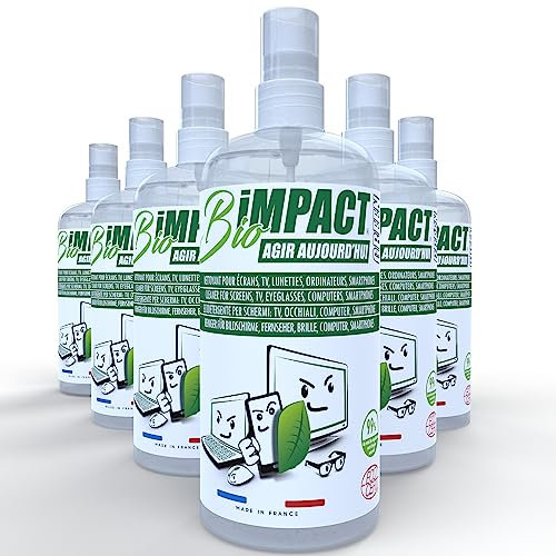 Nettoyant ecran TV - Ordinateur - Lunettes - 6X500ml - Spray Naturel Certification Ecocert