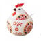JHNIF Porcelain Condiment Pot with Lid and Spoon, 11oz Salt Bowl Sugar Bowl for Kitchen, Chicken Shape