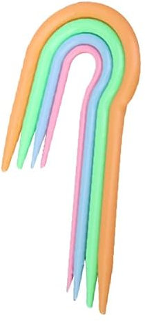 Cabilock 4pcs jumbo cable- needle u shape cable needles sewing crochet needles holders for knitting tapestry yarn needles plastic cable needle u knitting cable needles looper giant