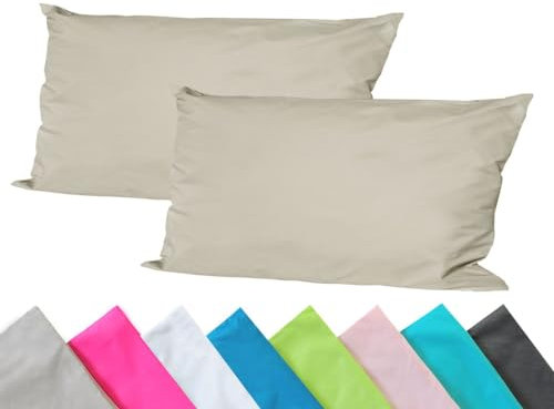 JACK 2er Set Outdoor Kissenhülle Kissenbezug 40x60cm Wasserfest Sitzkissen Lounge Kissen Garten Stuhl Lotus Effekt, Farbe:Taupe