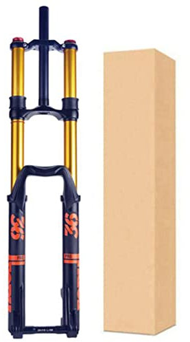 ZECHAO Luftgabel 27,5/29inch, 200mm Federweg Fahrrad Stoßdämpfer Gabeln MTB Vordergabel 110 * 20MM Achse Elektrofahrrad Fahrrad Federgabel (Color : Gold-orange, Size : 27.5inch)