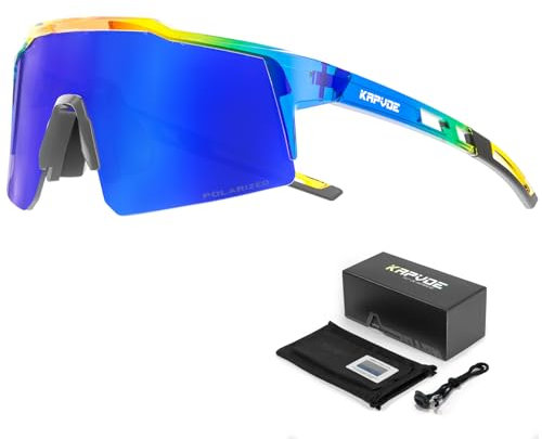 KAPVOE Polarisiert Kinder Sonnenbrille Jugend Fahrradbrille Tennis Softball Baseball TR90 Rahmen UV400 Schutz für Jungen Mädchen Radfahren Sport 08