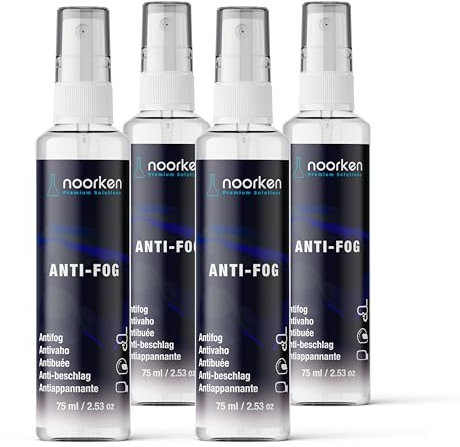 4X-Pack (75 ml) – Antibeschlagspray für Taucherbrillen – Antibeschlagflüssigkeit für Taucherbrillen und -Masken – schnelle, effektive und langanhaltende Wirkung gegen Beschlagen