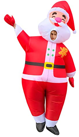 Arokibui Inflatable Christmas Costume Blow up Christmas Outfit Halloween Festival Costume Carnival Xmas Suit