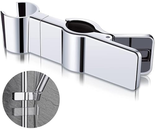 Gearmax Support Douche à Main Remplaçable en Métal Support de Pommeau de Douche pour Barre de 20-27mm sans Percage Réglable pour Baignoire Salle de Bain
