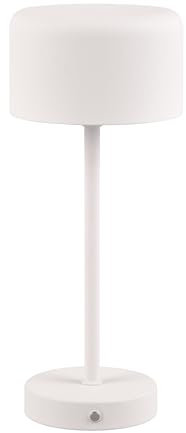 Reality Leuchten LED Akku Tischleuchte Jeff R59151131, Metall Weiß matt, inkl. 1.5 Watt LED, 4 fach Touch