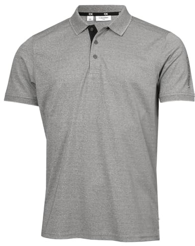 Calvin Klein Mens Club Golf Polo Shirt - Grey Marl - M