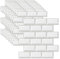 BIONSUIKIM 3D Wandpaneele Selbstklebend, Tapete Steinoptik Wandverkleidung 30 x 30 cm Wasserdicht Wall Panels Wandtattoos Küche Ziegelstein Wandaufkleber Wandplatten 10 Stück für Wanddeko (Weiß)