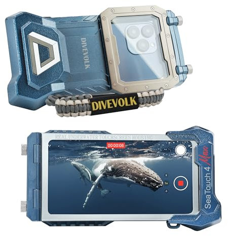 DIVEVOLK Diving Phone Case compatiable for iPhone 12/12 Pro/12 Pro Max/13/13 Pro/13 Pro Max/14/14 Pro/14 Pro Max/15/15 Pro/15 Pro Max Blue
