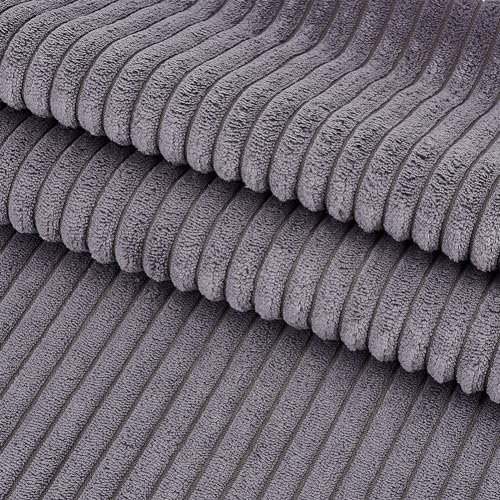 BENECREAT 1 Yard Brokat-Polyesterstoff, 150cm Breiter Polsterstoff Nähstoff Für Bekleidung, Polster, Möbel- Und DIY-Projekte, Grau