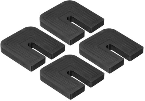 PATIKIL 4 Stück Gummipuffer, U-förmige Gummi Unterlegscheiben, 70 x 70 x 10 mm Schwingungsdämpfende Matten für Mini-Split-Klimaanlage, Kondensator, Generator, Maschinen, Schwarz