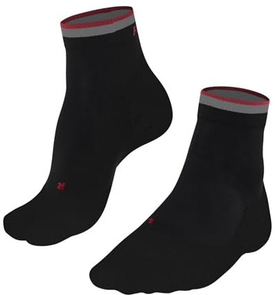 FALKE Men's RU4 Endurance Short M Sso Cotton Anti-Blister 1 Pair Running Socks, Black 3001, 5.5-7.5