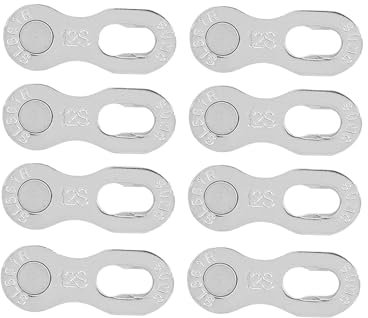 Yosoo Health Gear 12 Speed Quick Link, 4 Pairs Bike Chain Quick Links Cycle Chain Missing Link Quick Release Chain Link for 12 Speed Chain (Silver)