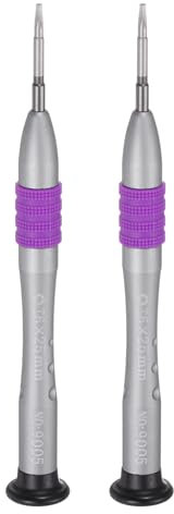 sourcing map 2pcs Precision Torx Screwdriver T6 Magnetic Star 6 Point Head Mini Pen Style Screw Driver with Non-Slip Handle for Eyeglasses Watch Laptop Electronic, Purple