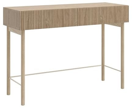 Selsey Schminktisch Makeup Tisch Frisiertisch Kosmetiktisch 110 cm Mit 2 Schubladen Eiche Geölt Nolie