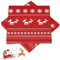 40 Stück Servietten Weihnachten Rot, Papierservietten Weihnachten, 2 Lagige Christmas Napkins mit Elch Schneeflocke Motiv, für Weihnachten Party Tischdeko(33 X 33cm)