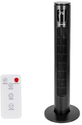VoltShine Intelligenter WLAN-WB-Turmventilator: Kontrollieren Sie die Temperatur Ihres Hauses von überall aus. Leise, elegant und effizient, genießen Sie eine frische und angenehme Atmosphäre.
