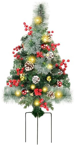 lopituwe Alberi di Natale con Portico con Montaggio Facile e Veloce per Natale 8 modalità di Illuminazione ABS Impermeabile e Protezione Solare
