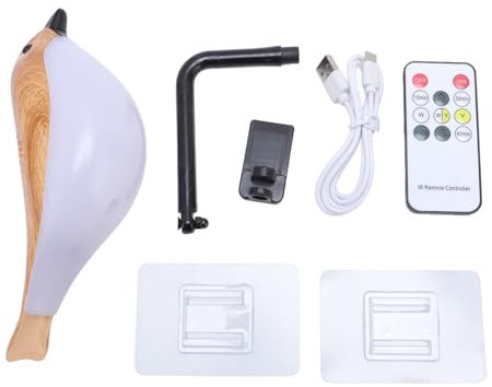 Garosa Vogel-Nachtlicht, USB-Aufladung, Soundeffekt, 3 Farbtemperaturen, Nachttischlampe mit Fernbedienung, für Wohnzimmer, Schlafzimmer