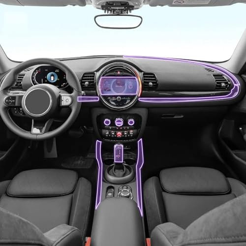 LYBQFZ Auto-Innen-Mittelkonsole, transparente TPU-Lack-Schutzfolie, Anti-Kratz-Aufkleber, LCD-Bildschirmfolie, für BMW Mini Clubman 2018–2023