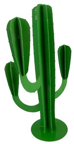 REALTEK Petit Cactus Métal 3 Branches - Vert