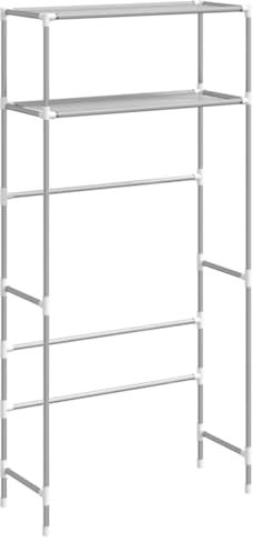 Helloshop26 - Soporte de almacenamiento para lavadora (2 niveles), color gris