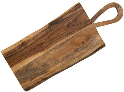 Arthur Cameron - Honfleur, Live Edge, Acacia Wood Serving Platter & Wooden Chopping Board Idea Or Decorative Home Accessories