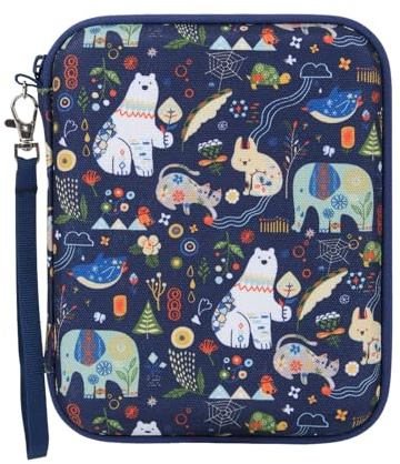 Jeachan Card Case for Yoto cards, Soft Portable Folder with Zipper & 80 Pockets Player & Mini Audiobook Cards, Card Binder Holder with Sleeves for Travel (Woodland Friends)